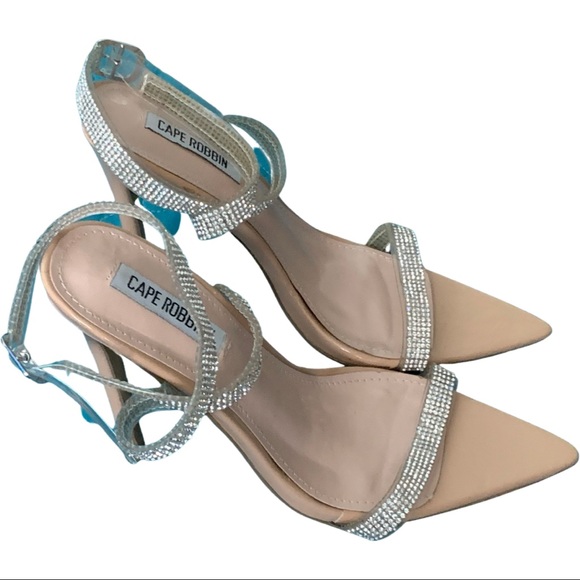 CAPE ROBBIN -Rhinestones Clear Straps Heels - Picture 2 of 11